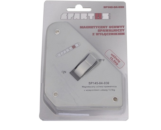 Úhlový magnet s vypínačem, nosnost 13,5kg - SPARTUS SP145-04-030