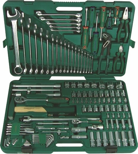 Velká sada ručního nářadí, hlavic 1/4" a 1/2" (gola sada), 127 ks - JONNESWAY S04H524127S