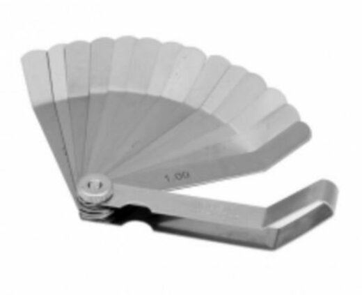Ventilové (spárové) měrky zahnuté, 0.05 - 1.0 mm, 16 listů - QUATROS QS15518