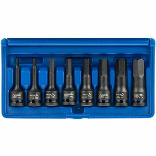 Zástrčné úderové hlavice Imbus 1/2", H5 - H19, sada 8 ks - ASTA