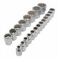 Hlavice nástrčné 1/2", dvanáctihran, 8-36 mm, 21 ks - SATRA