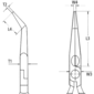 Montážní kleště, zahnuté, extra dlouhé 280 mm - Knipex 28 81 280