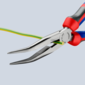 Půlkulaté kleště zahnuté, 200 mm - Knipex 26 22 200